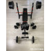 ТОП! Лавка для жиму ReadMeBlack + Штанга 83 кг, гриф W, гантелі RN-Sport